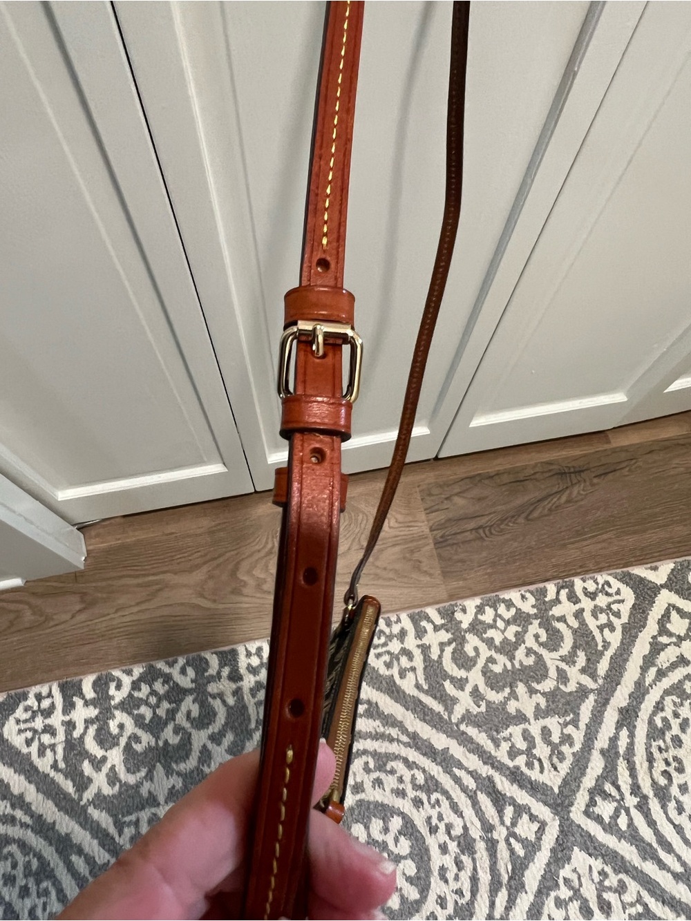 Dooney & Bourke Black Crossbody with Gold UCF Logo Pattern - Picture 8 of 10